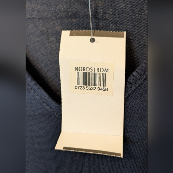 Pleione Deep Blue Long Sleeve Women's Blouse - Picture 5 of 8